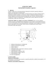 AURATON 1100W Instructiuni de instalare si ... - Trotus Grup SRL