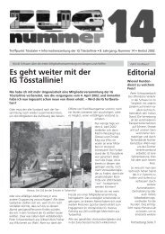 ZUGnummer 14 - IG Tösstallinie