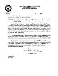 MEMORANDUM FOR: SEE DISTRIBUTION SUBJECT ... - Tricare