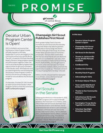 The Promise Newsletter Fall 2012 - Girl Scouts of Central Illinois