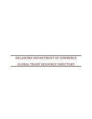 oklahoma department of commerce global trade resource directory