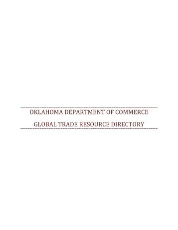 oklahoma department of commerce global trade resource directory