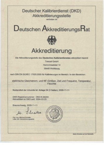 Deutscher Kalibrierdienst - Trescal