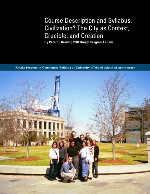 Course Description and Syllabus: Civilization? - Knight Program in ...