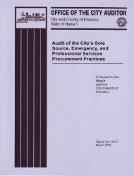 Audit of the City's Sole Source, Emergency, and Professional ...