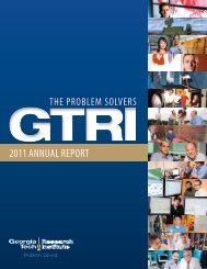 2011 ANNUAL REPORT - Georgia Tech Research Institute