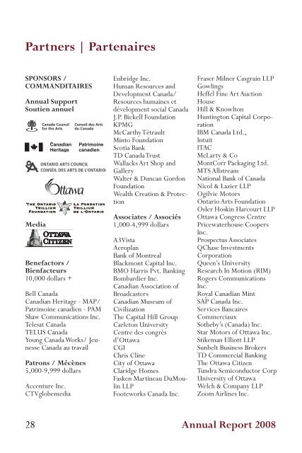 Rapport annuel 2008 Annual Report - Ottawa Art Gallery