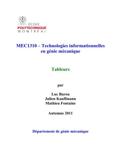 Les tableurs - Moodle