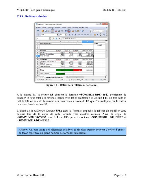 Les tableurs - Moodle