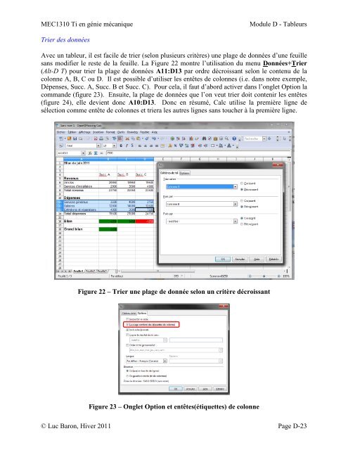 Les tableurs - Moodle