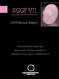 Saskatchewan Government Growth Fund VII Ltd. - Crown ...