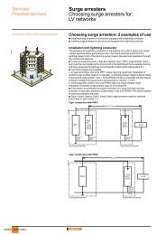 Surge arresters Choosing surge arresters for: LV networks