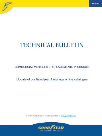 TECHNICAL BULLETIN - Online catalogue