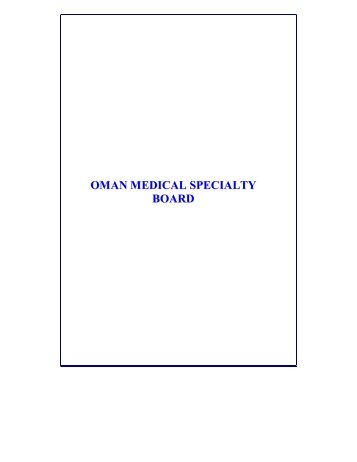 Section III - Oman Medical Specialty Board