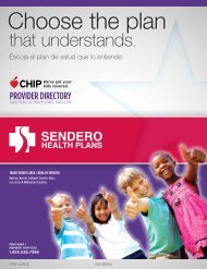 CHIP Provider Directory - Sendero Health Plans