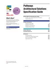 Pathways Architectural Solutions Specification Guide