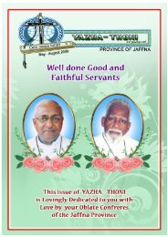 yazha tjhoni may - august.pmd - oblate province of jaffna: omi jaffna