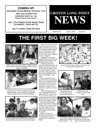 the first big week! coming up! - the Groton Long Point Yacht Club!