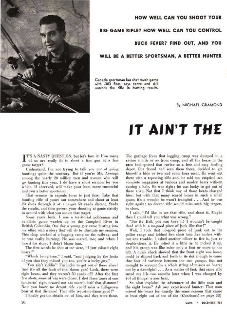 GUNS Magazine December 1958 - Jeffersonian