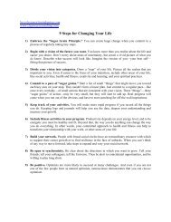 9 Steps for Changing Your Life - Ohio University Alumni Association