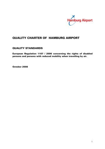 QUALITY CHARTER OF HAMBURG AIRPORT