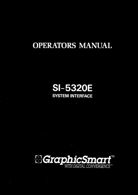 NEC SI-5320 System Interface Owner's Manual - CurtPalme.com
