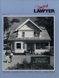 Spring 1986 – Issue 35 - Stanford Lawyer - Stanford University