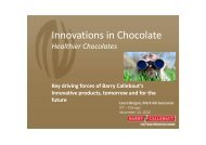 Innovations in Chocolate