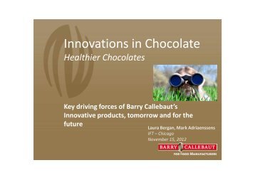 Innovations in Chocolate