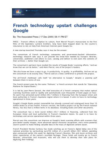 French technology upstart challenges Google