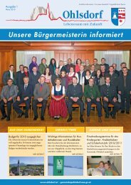 Unsere Bürgermeisterin informiert - Gemeinde Ohlsdorf