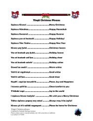 Tlingit Christmas Phrases - Sealaska Heritage Institute