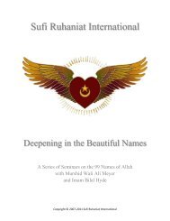 the track list of classes - Sufi Ruhaniat International