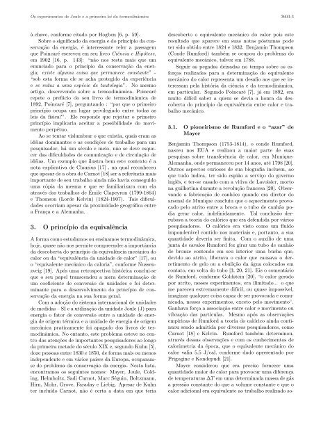 Os experimentos de Joule e a primeira lei da termodinâmica