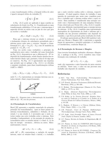 Os experimentos de Joule e a primeira lei da termodinâmica