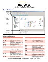 InVision Studio Quick Reference - Intervoice