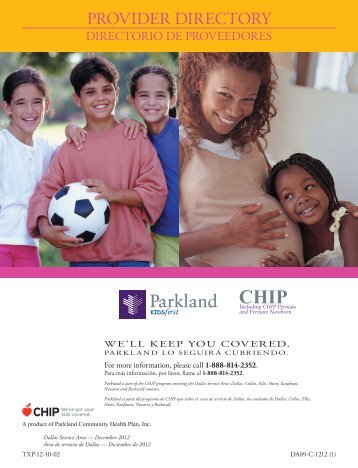 PROVIDER DIRECTORY - Parkland Community Health Plan, Inc.