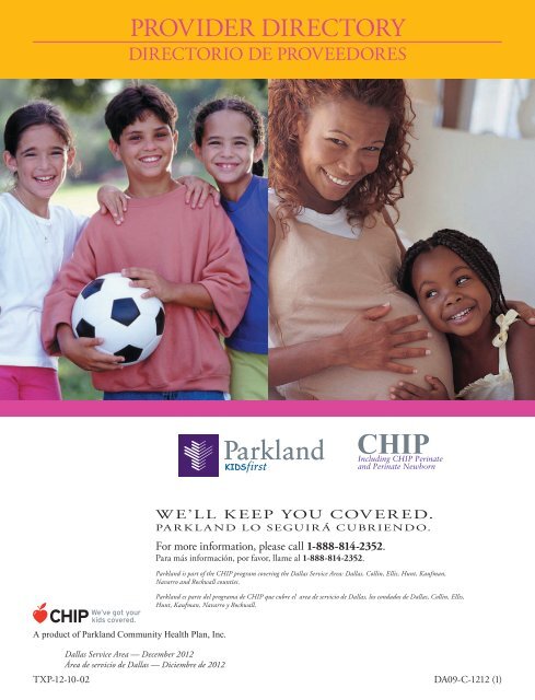 PROVIDER DIRECTORY - Parkland Community Health Plan, Inc.