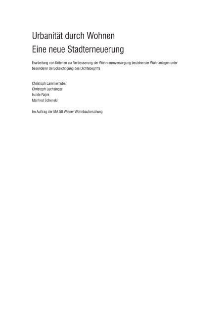 Projektbericht (11.736 KB, pdf) - wiener wohnbau forschung