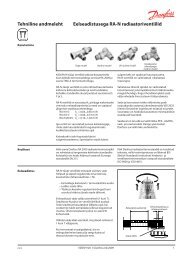Tehniline andmeleht Eelseadistusega RA-N ... - Danfoss