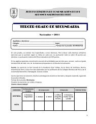 Examen 3ro Secundaria - Universidad Marcelino Champagnat