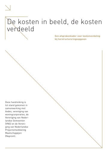 De kosten in beeld, de kosten verdeeld - Vereniging van ...