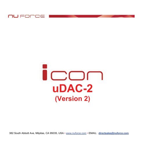 Icon uDAC2 User Manual - VMAX Services