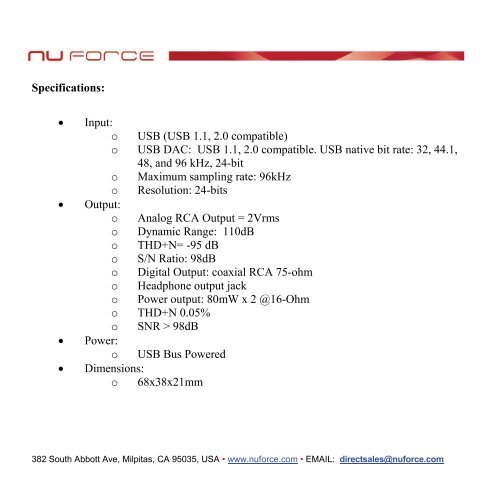 Icon uDAC2 User Manual - VMAX Services