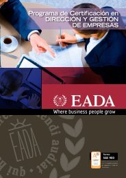 Programa de Certificación en - Eada