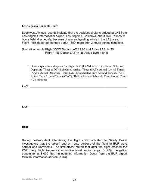 Flight SWA 1455 Case Study Workbook - Center for Air ...