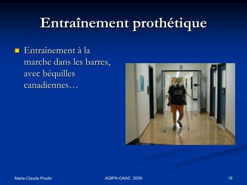 Entraînement prothétique