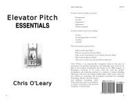 Elevator Pitch ESSENTIALS