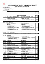 INDICATIVE PUBLIC PRICES / TARIF PUBLIC ... - Kiriacoulis