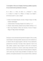 An investigation of eddy-current damping of multi-stage pendulum ...